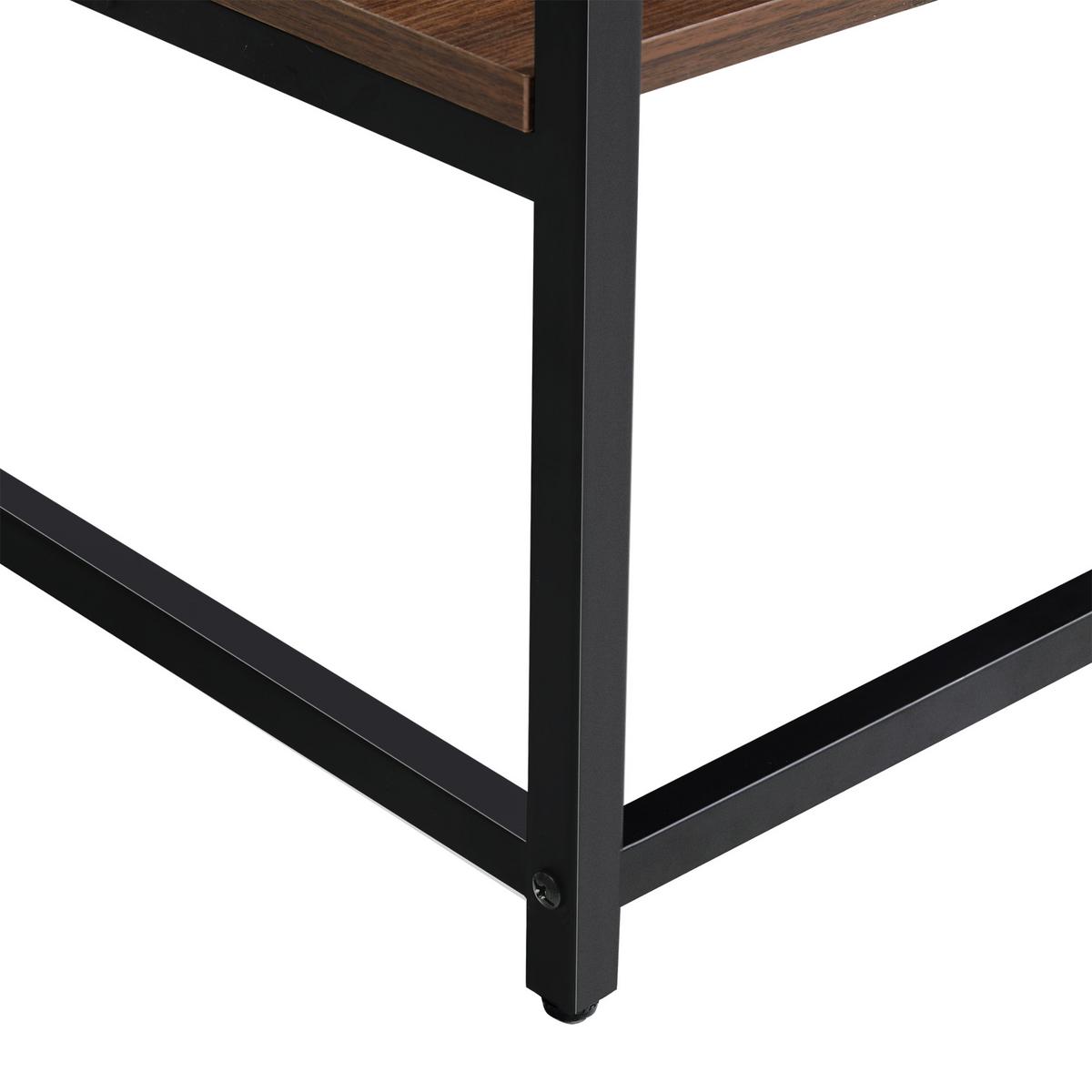 GARDEROBENSTÄNDER Horgau - Walnussfarben/Schwarz, Holzwerkstoff/Metall (120/180/40cm) - [en.casa]