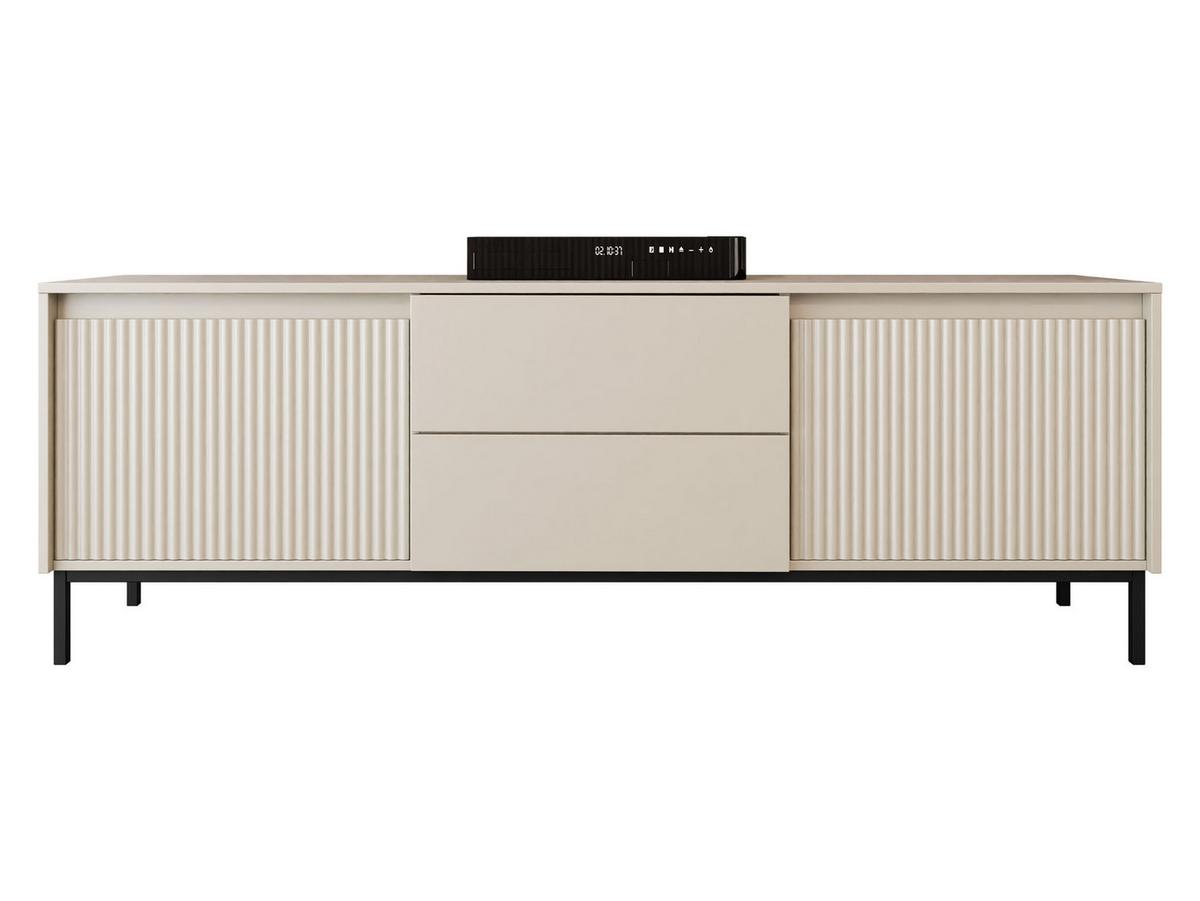 TV-ELEMENT Ozmi 2K2SZ - Kaschmir/Schwarz, Holzwerkstoff/Metall (174/60/40cm) - MIRJAN24