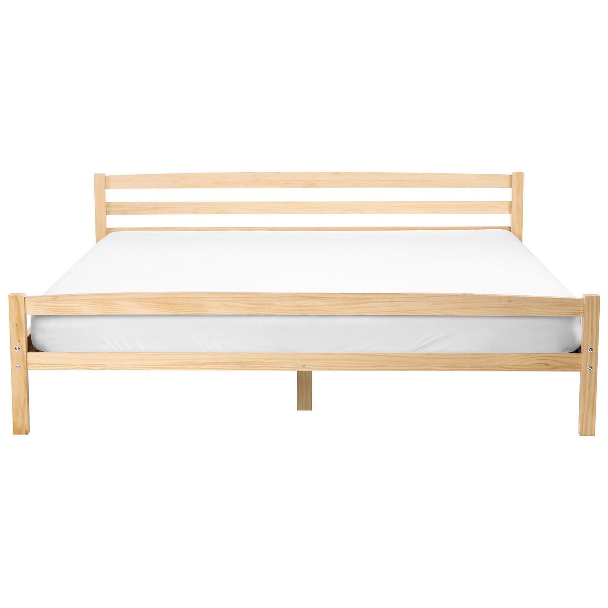 BETT mit Lattenrost 180/200 Kiefernholz Hellbraun Echallon - Hellbraun/Braun, Holz (180/200cm) - Beliani