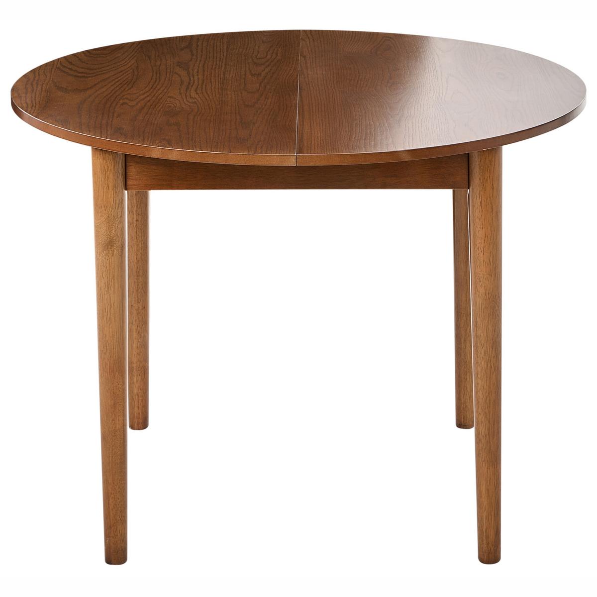 ESSTISCH ausziehbar Dunkle Eiche 107-137/107 cm Echo - Dunkelbraun, Holzwerkstoff (107/107/76cm) - Beliani
