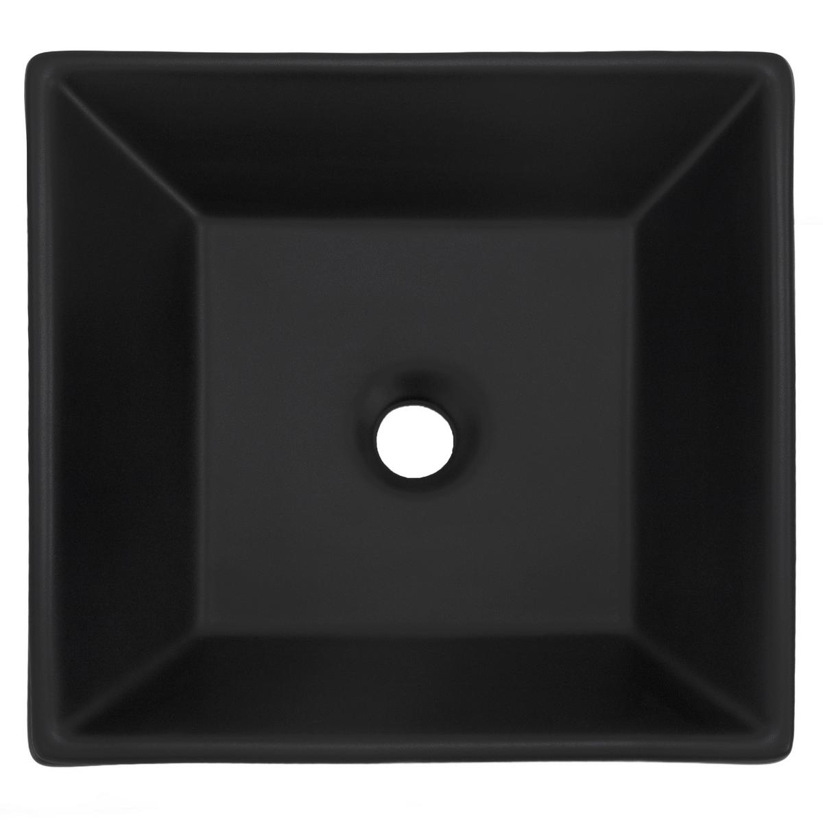 WASCHBECKEN - Schwarz, Keramik (41/12/41cm) - ML-DESIGN