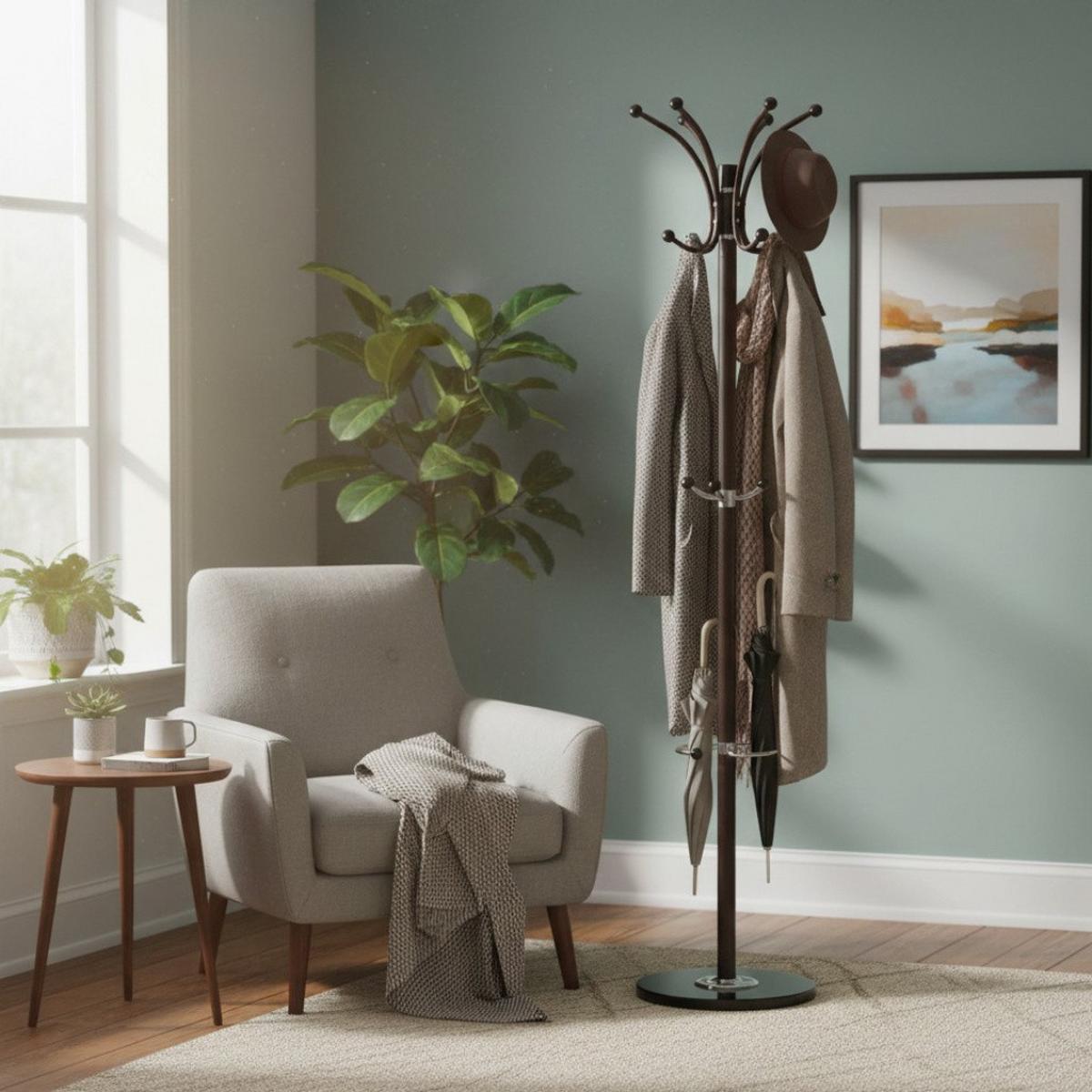 GARDEROBE aus metall 36x178cm - Braun, Metall (36/178/36cm) - Wanderlust