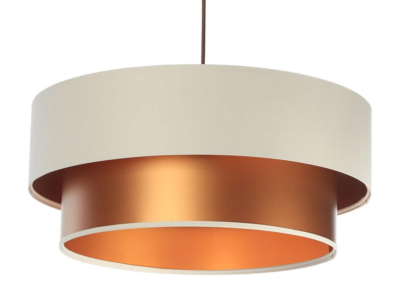 HÄNGELEUCHTE Kupfer 60/20 cm - Beige/Kupferfarben, Kunststoff (60/1/20cm) - ONZENO