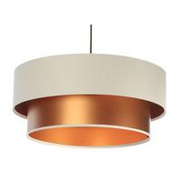 HÄNGELEUCHTE Kupfer 60/20 cm - Beige/Kupferfarben, Kunststoff (60/1/20cm) - ONZENO