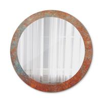 SPIEGEL Ø80 cm Rund mit Aufdruck - Orange, Glas (80/80/0.4cm) - TULUP