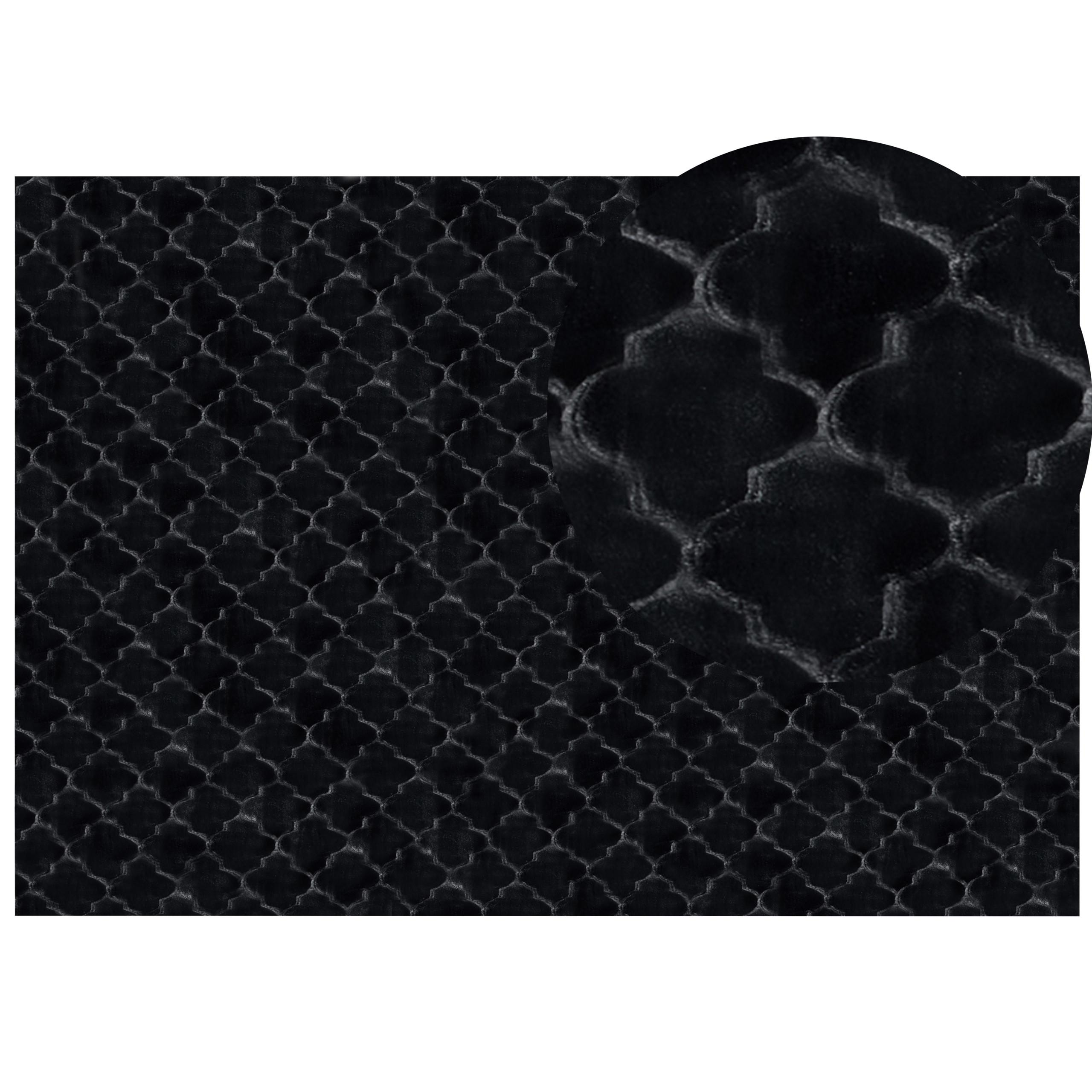 SHAGGY-KUNSTFELLTEPPICH Gharo 230/160 cm - Schwarz, Kunststoff (160/230cm) - Beliani