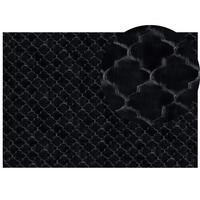 SHAGGY-KUNSTFELLTEPPICH Gharo 230/160 cm - Schwarz, Kunststoff (160/230cm) - Beliani