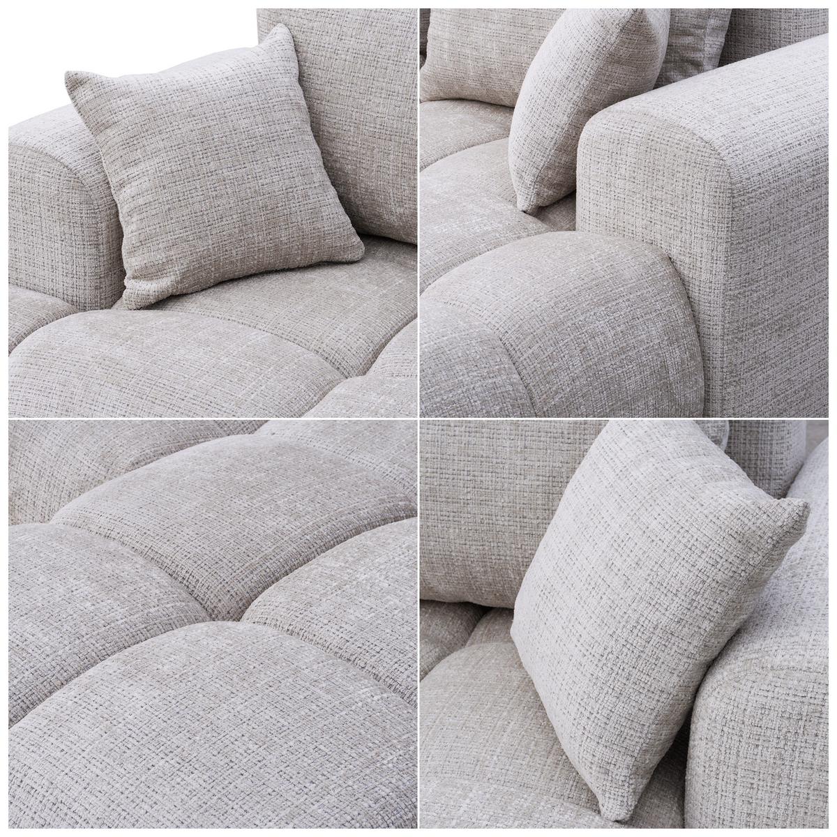 ECKSOFA MILANO Rechts mit Schlaffunktion und Bettkasten Grau - Grau, Kunststoff/Textil (265/145cm) - Idohome