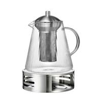 TEEKANNE MIT SIEB & STÖVCHEN Jive transparent 1,5 l - Transparent, Glas/Metall (1.5L) - Ritzenhoff Breker