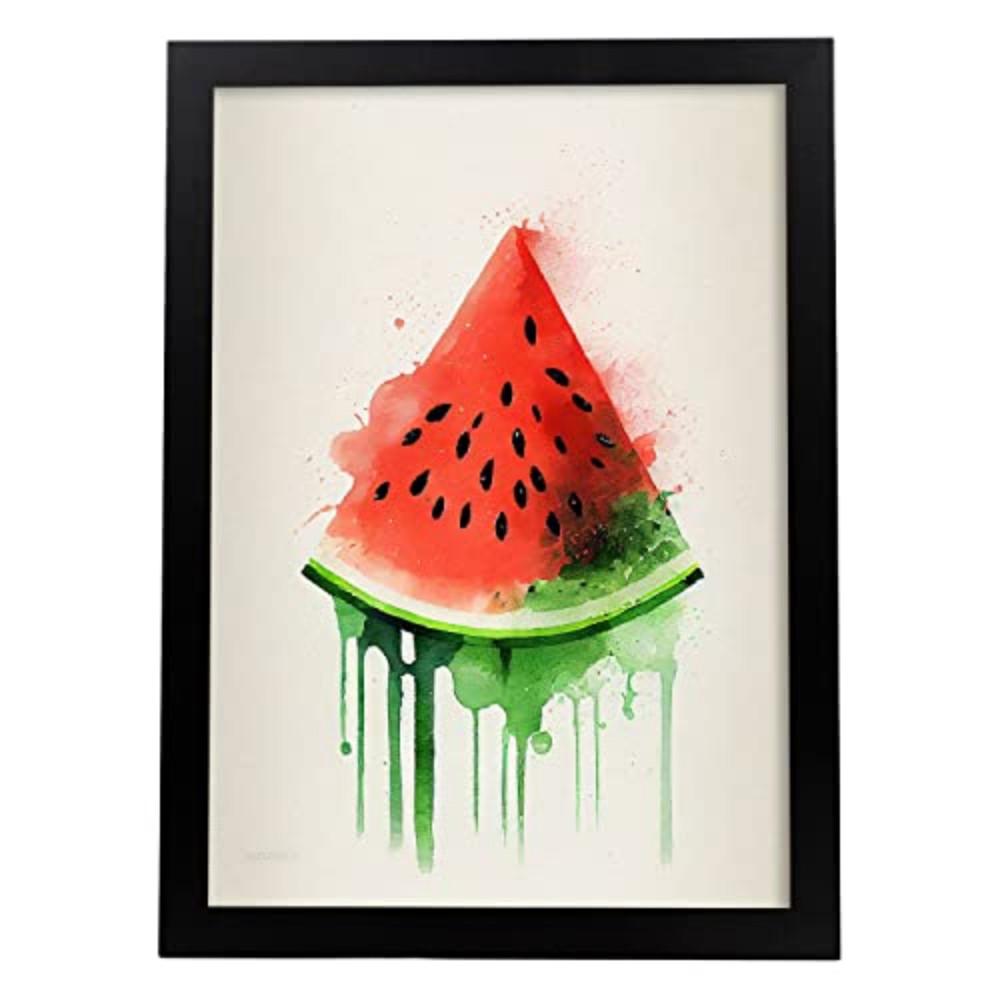 POSTER Vollfarbiges Wassermelone 1 . A3 Rahmenlos - Klar, Papier (29.7/5/42cm) - Nacnic