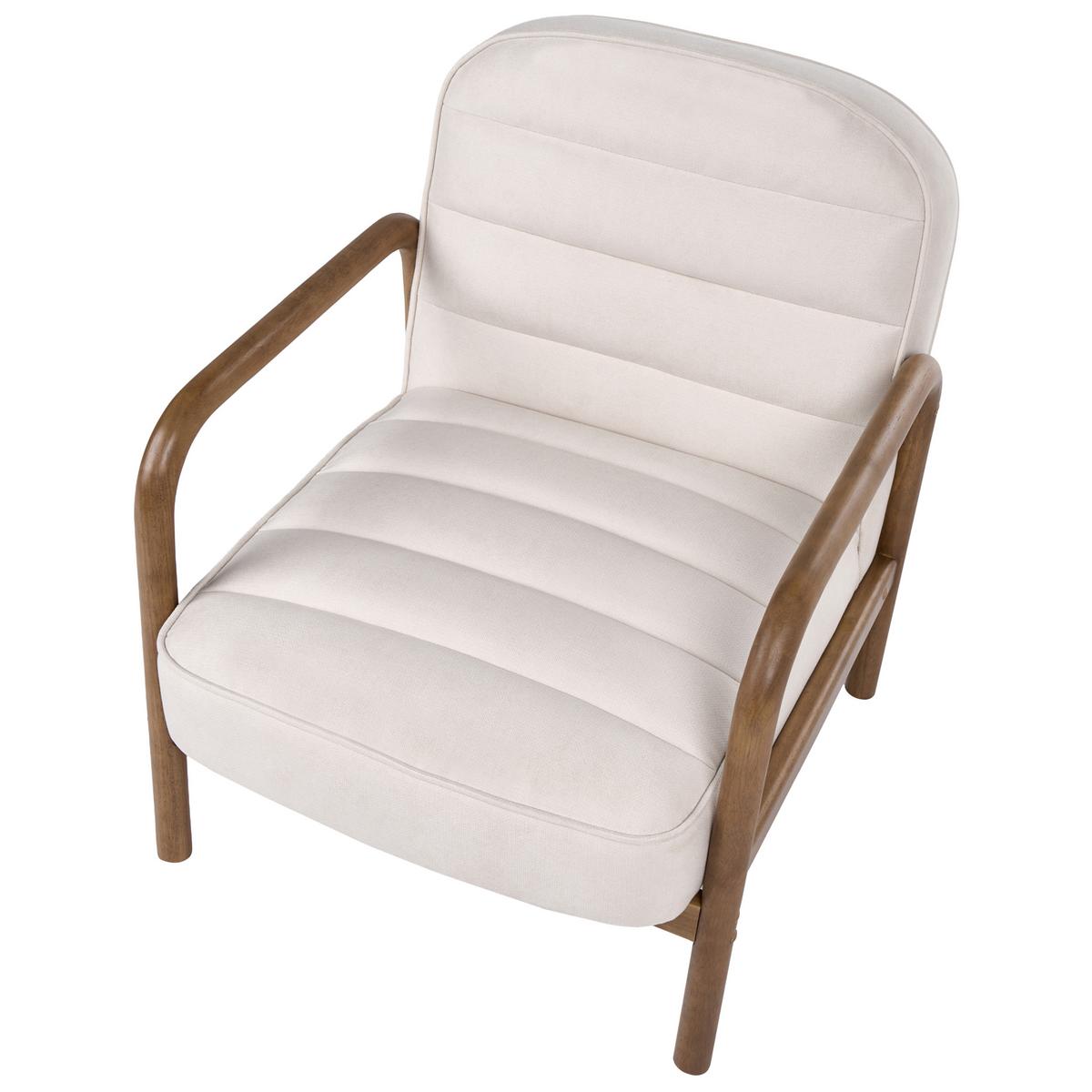SESSEL Stoff Hellbeige Agger - Beige/Braun, Textil (67/78/81cm) - Beliani