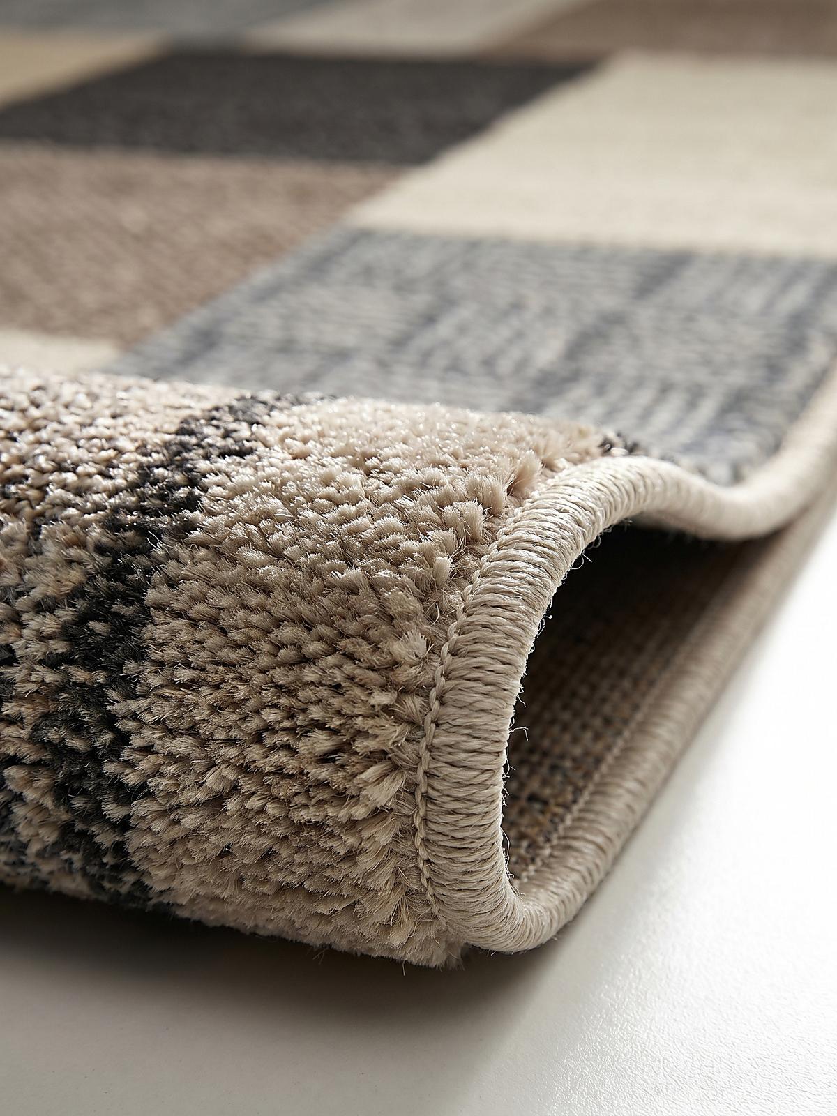 TEPPICH Niederflor Patchwork THUR Polypropylen Grau 80 x 140 cm - Beige, Textil (140/200cm) - KADIMA DESIGN