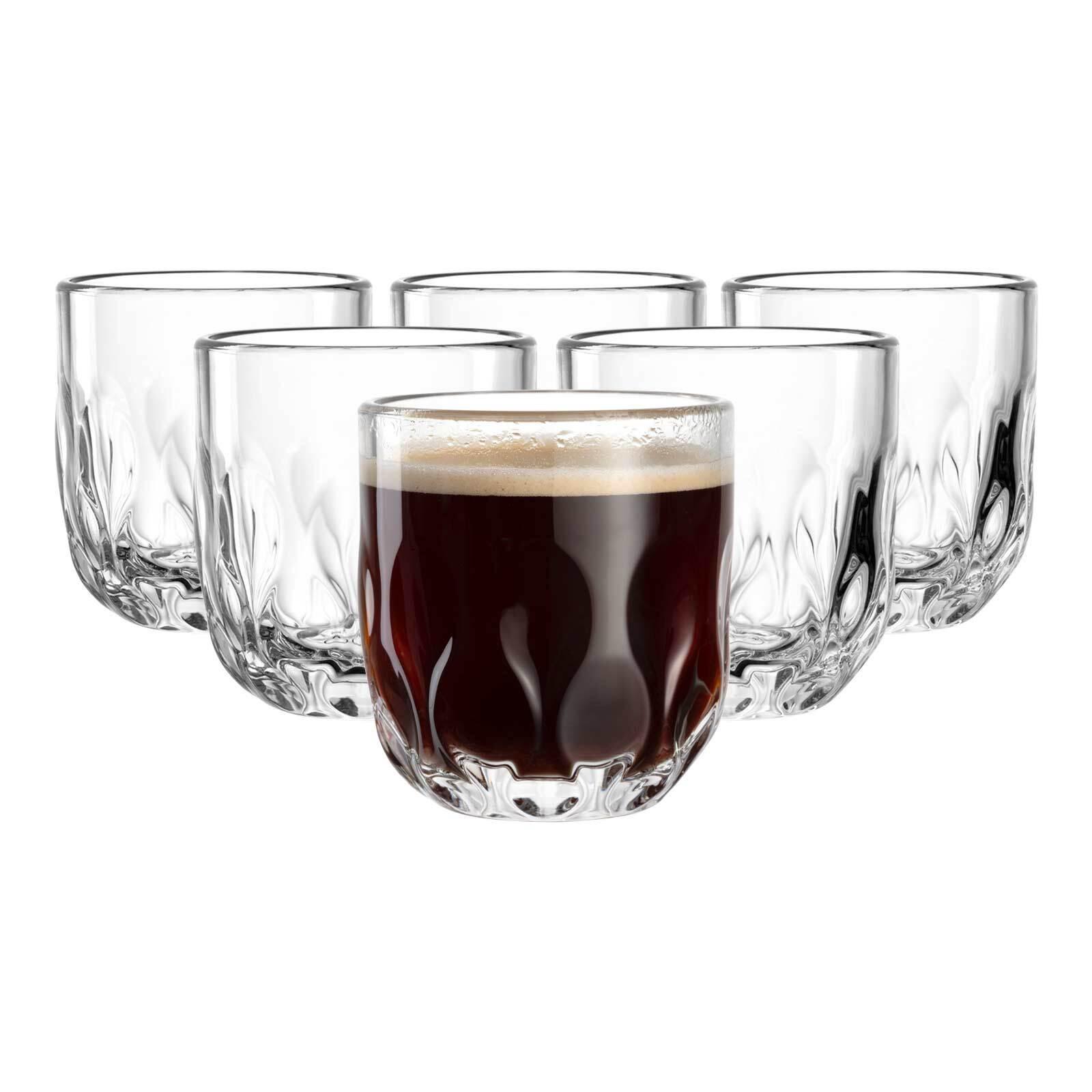 KAFFEEGLÄSER (3) Gocce transparent 220 ml 6er Set - Transparent, Glas (7.6/8.5/7.6cm) - Leonardo Living