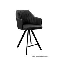 THEKENSTUHL (4er-Set) Demetra 58x98x60 Schwarz/Anthrazit - Anthrazit/Schwarz, Kunststoff (60/98/58cm) - 58aufmkessel