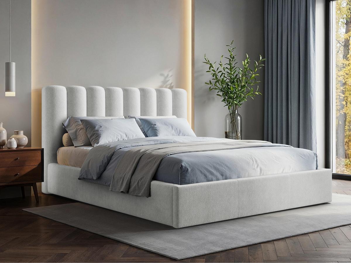 POLSTERBETT Nox - Hellgrau/Naturfarben, Holzwerkstoff/Textil (160/200cm) - MIRJAN24