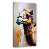 LEINWANDBILD Kamel Wüstentiere Afrika 50x100cm - Beige, Textil (50/100cm) - Feeby