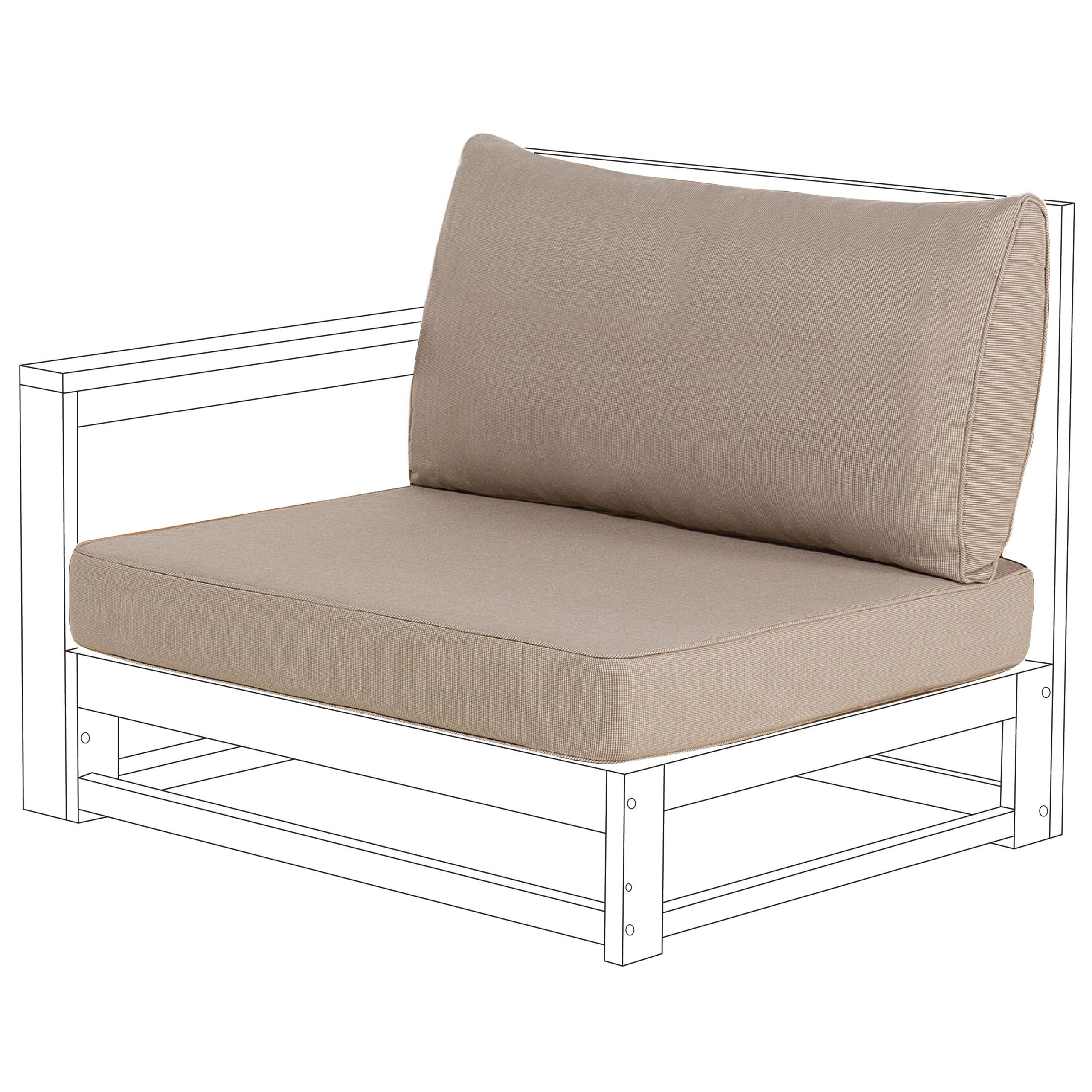 OUTDOOR-KISSENBEZUG Set Taupe Timor - Taupe, Textil (83/12cm) - Beliani