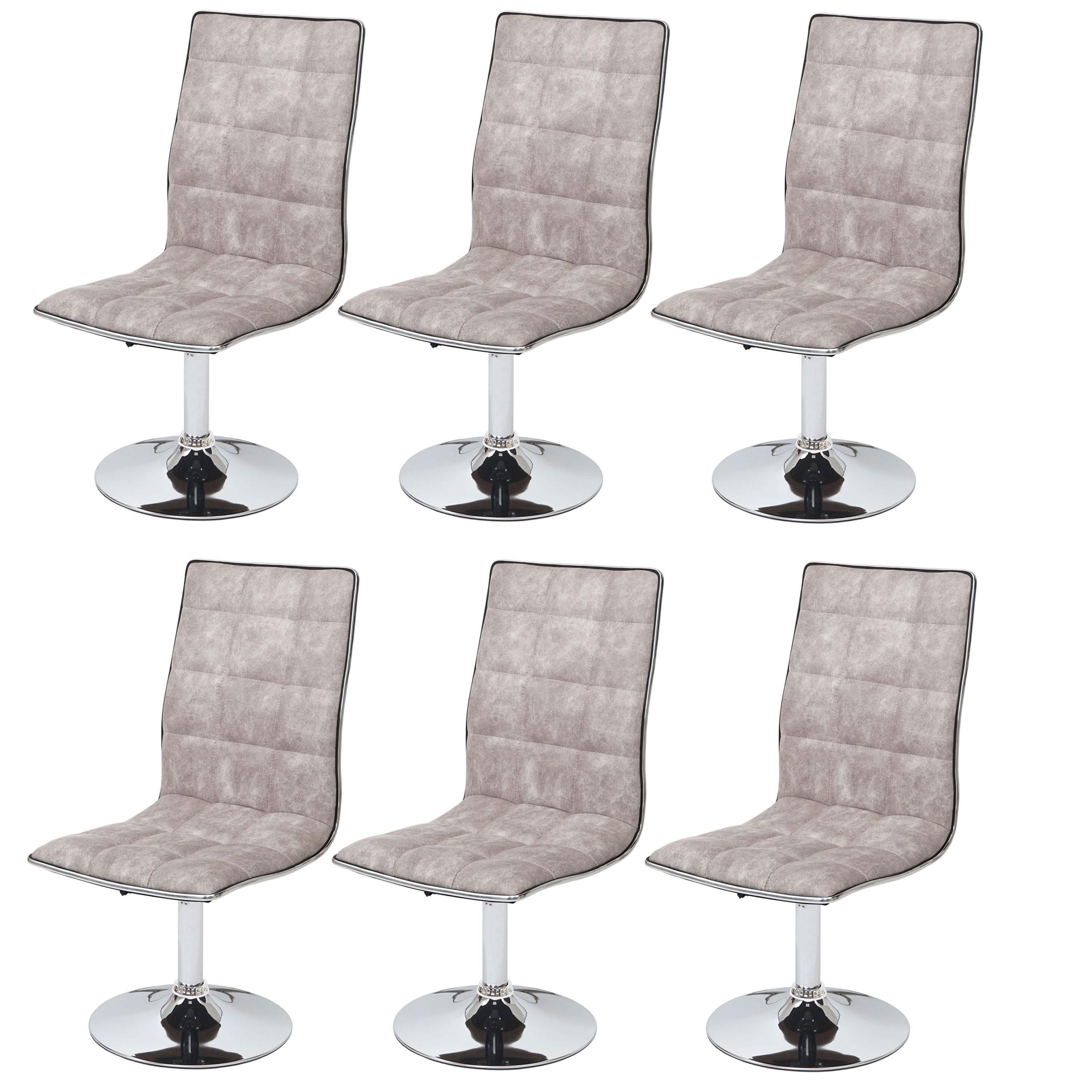 ESSZIMMERSTUHL Schiefergrau 6er-Set - Anthrazit/Hellgrau, Textil (43/103/54cm) - MCW