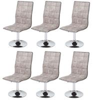 ESSZIMMERSTUHL Schiefergrau 6er-Set - Anthrazit/Hellgrau, Textil (43/103/54cm) - MCW
