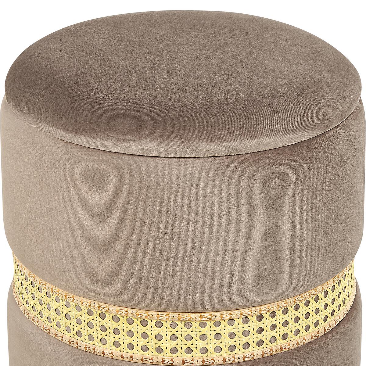 POUF Medford 30-34/30-34/38-43 cm - Grau, Textil (30/38/30cm) - Beliani