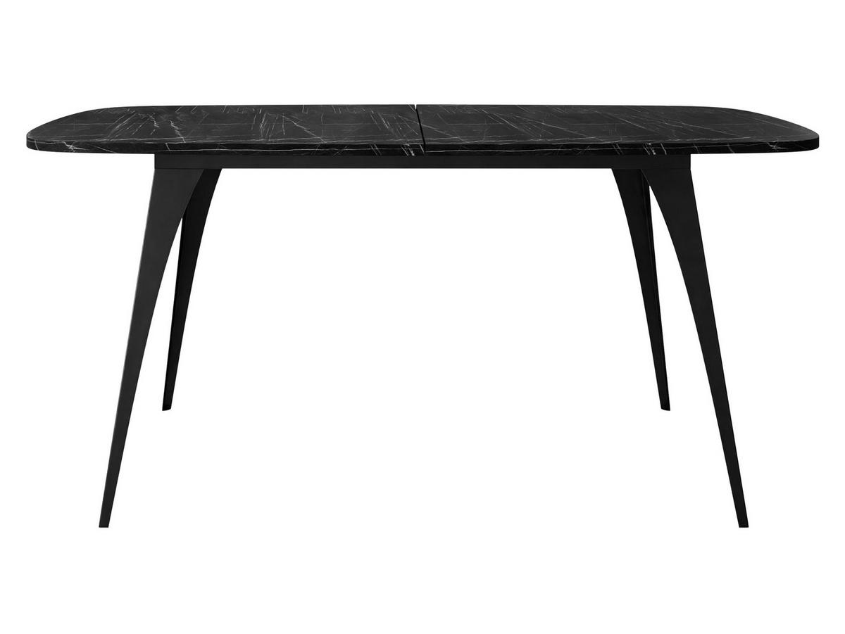 ESSTISCH Aura 160 - Schwarz, Holzwerkstoff/Metall (90/160/76cm) - MIRJAN24