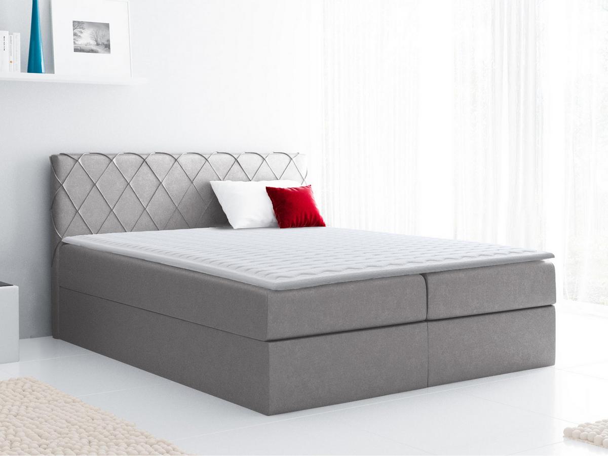 BOXBETT Paros - H3 - Grau, Holz (180/200cm) - MIRJAN24