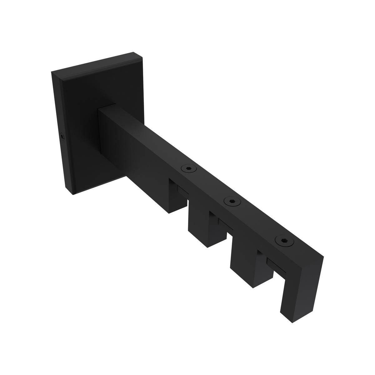 GARDINENSTANGE INNENLAUF Smartline Paxo 420 cm (geteilt in 3 x 140 cm), 3-läufig, 14x35 mm Schwarz - Schwarz, Metall (420cm) - INTERDECO