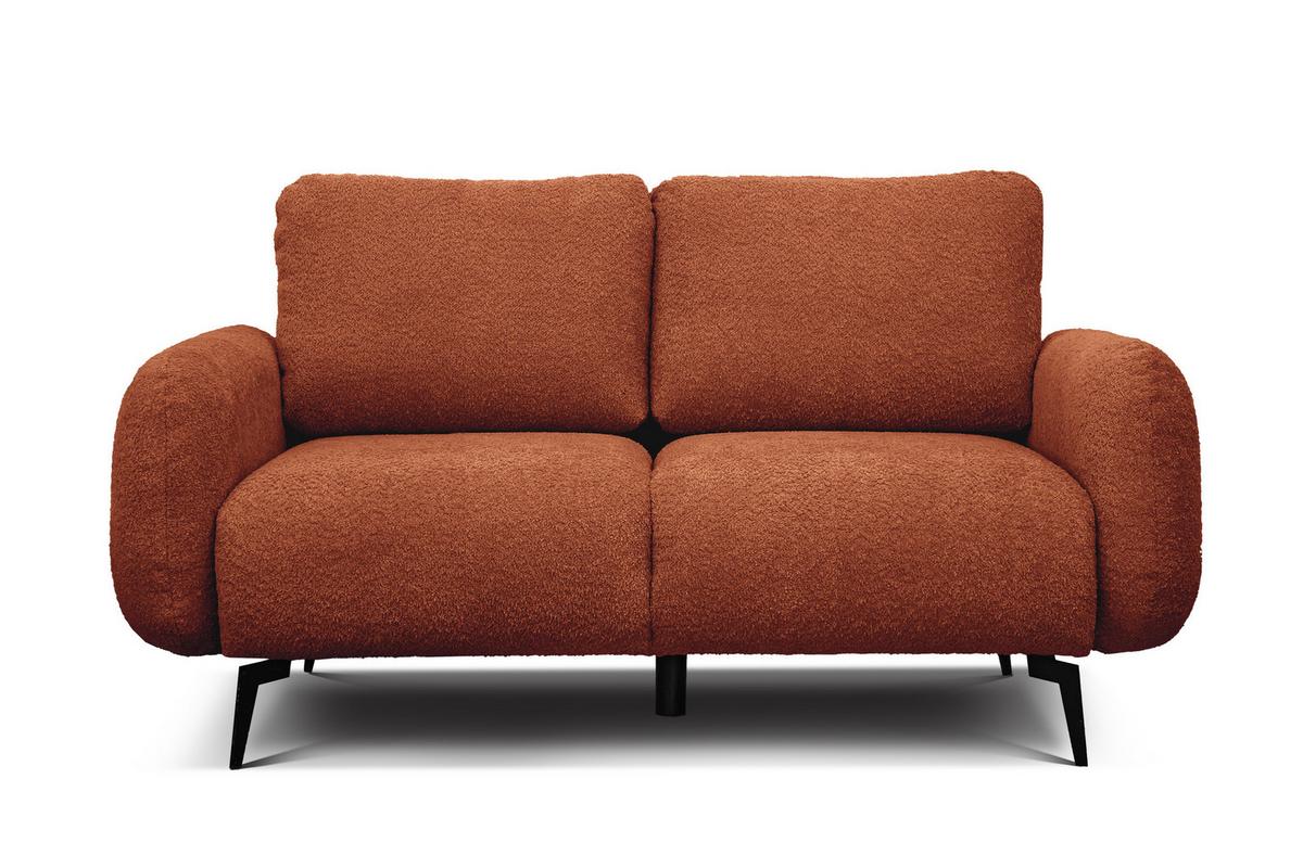 SOFA FEBE 2-Sitzer, dunkelorange - Dunkelorange/Schwarz, Holz/Textil (160/82/96cm) - Wozimo
