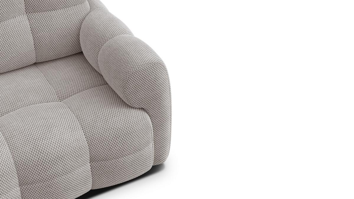 SOFA MELLOW 2-Sitzer, beige - Beige/Schwarz, Holz/Textil (153/87/98cm) - Wozimo