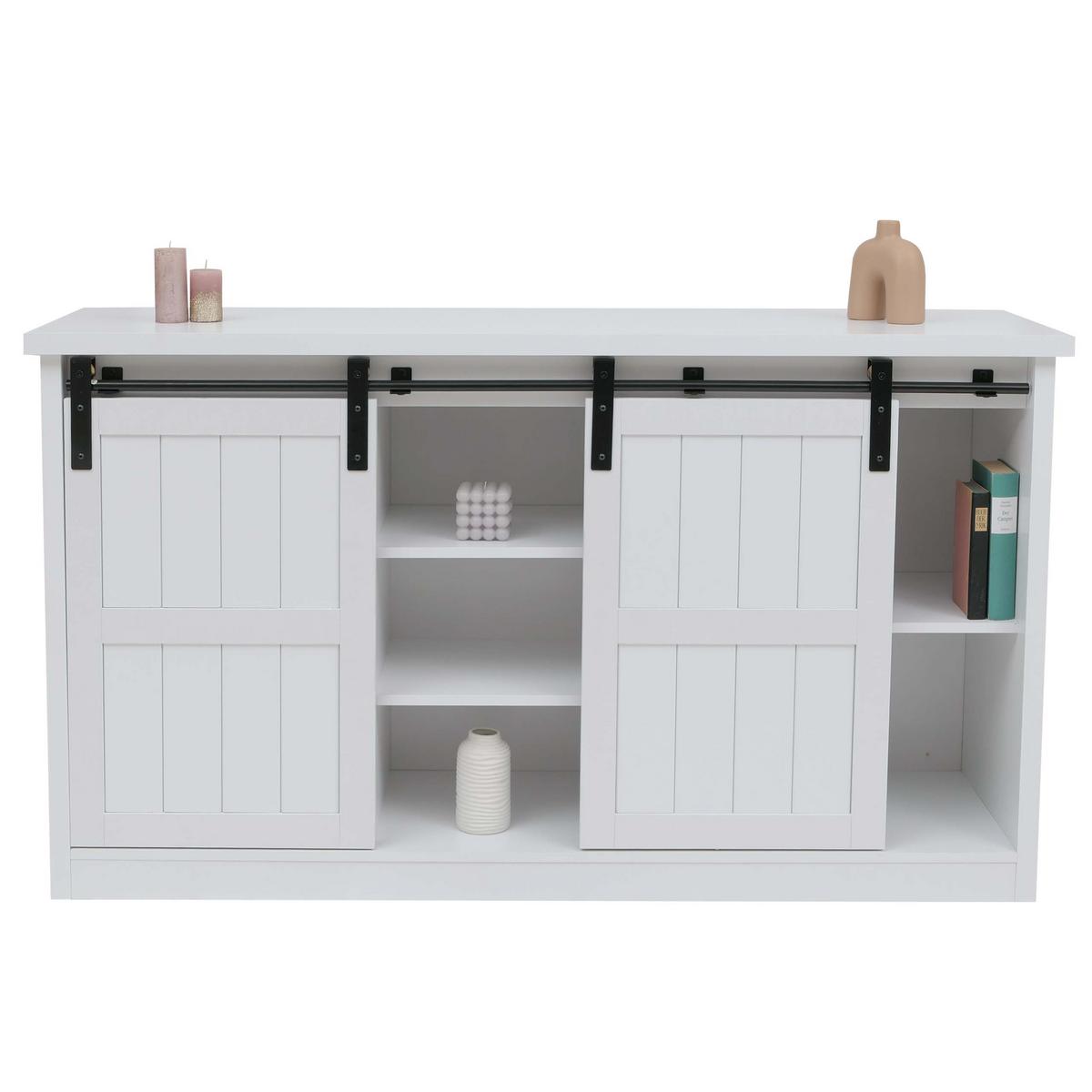 SIDEBOARD Weiß - Weiß, Holz (150/84/40cm) - MCW