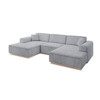 WOHNLANDSCHAFT IREA-U1 - 301x165x80 cm Grau - Titanfarben, Holzwerkstoff/Textil (301/80/165cm) - ALTDECOR