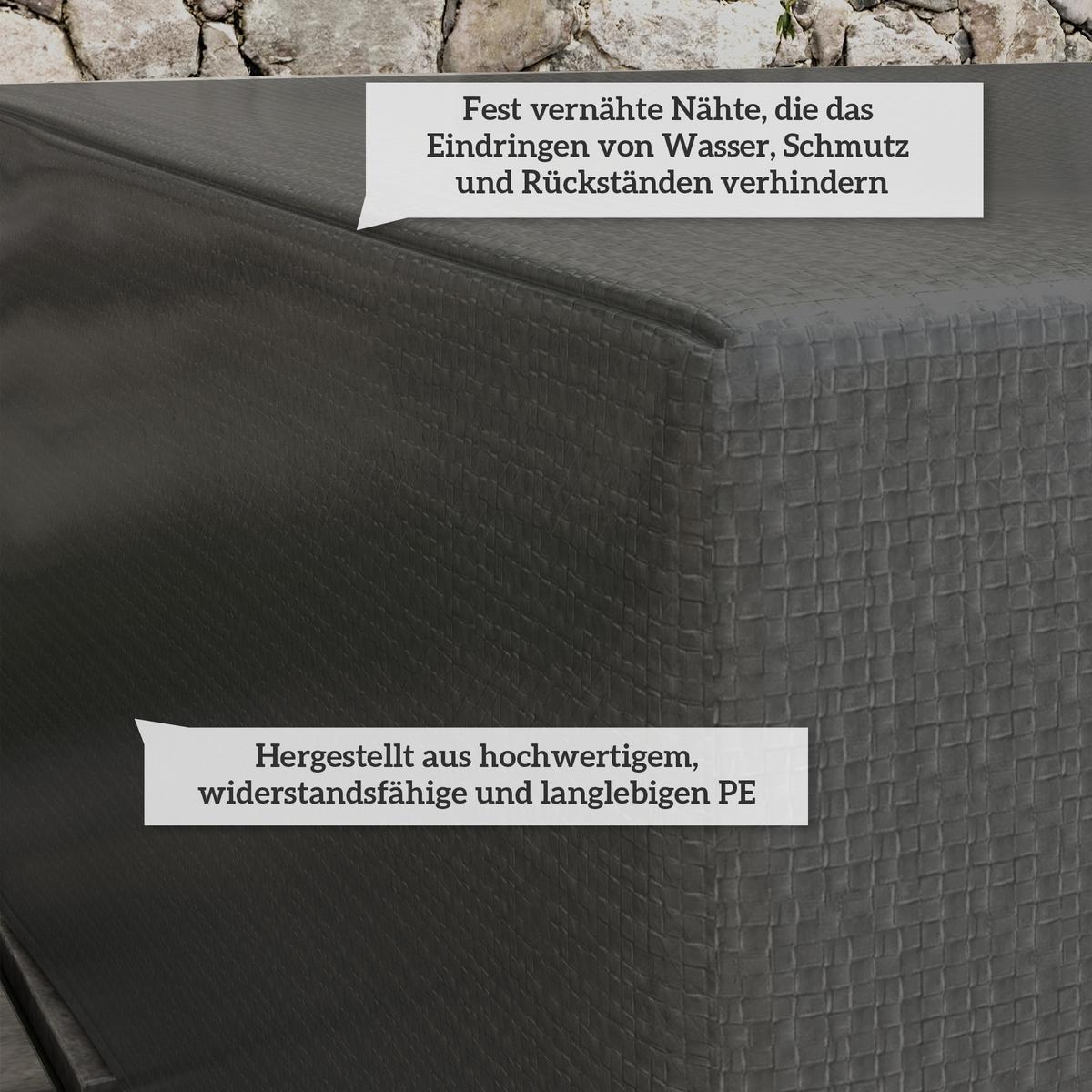 SCHUTZHÜLLE Wetterfest 235/190/90 cm - Grau, Kunststoff (190/90/235cm) - Outsunny