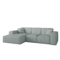 ECKSOFA Celes Premium Stoff Scala - Pastellblau, Holzwerkstoff/Textil (266/165cm) - Fun Möbel