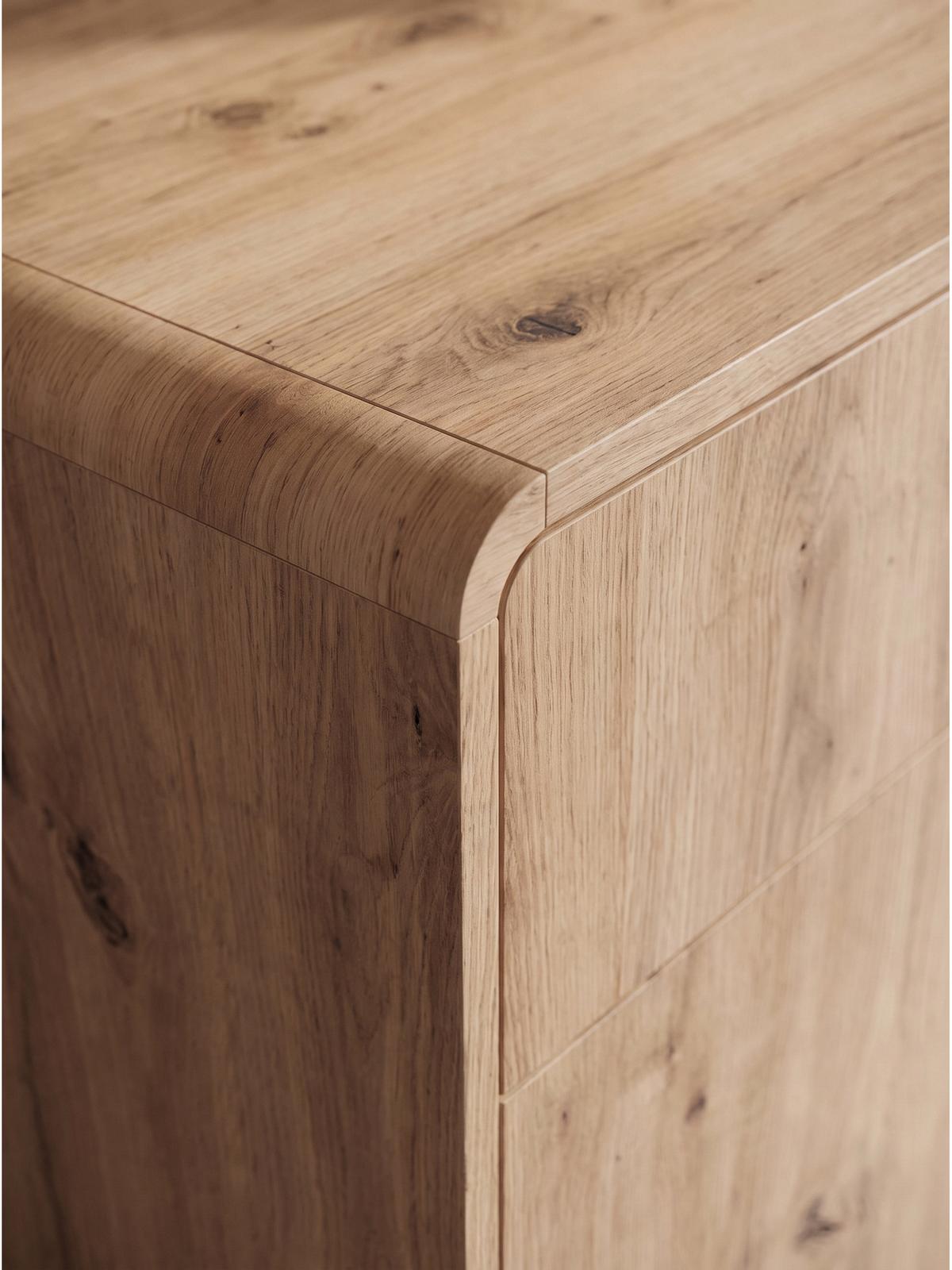 SIDEBOARD CALELLA, MDF, in Eichenoptik, 155,2 x 40 x 76 cm - Hellbraun/Braun, Holzwerkstoff (155.2/76/40cm) - KADIMA DESIGN