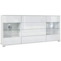 SIDEBOARD Bari Weiß Hochglanz - Weiß Hochglanz, Holzwerkstoff (166.5/75.5/35cm) - Vladon