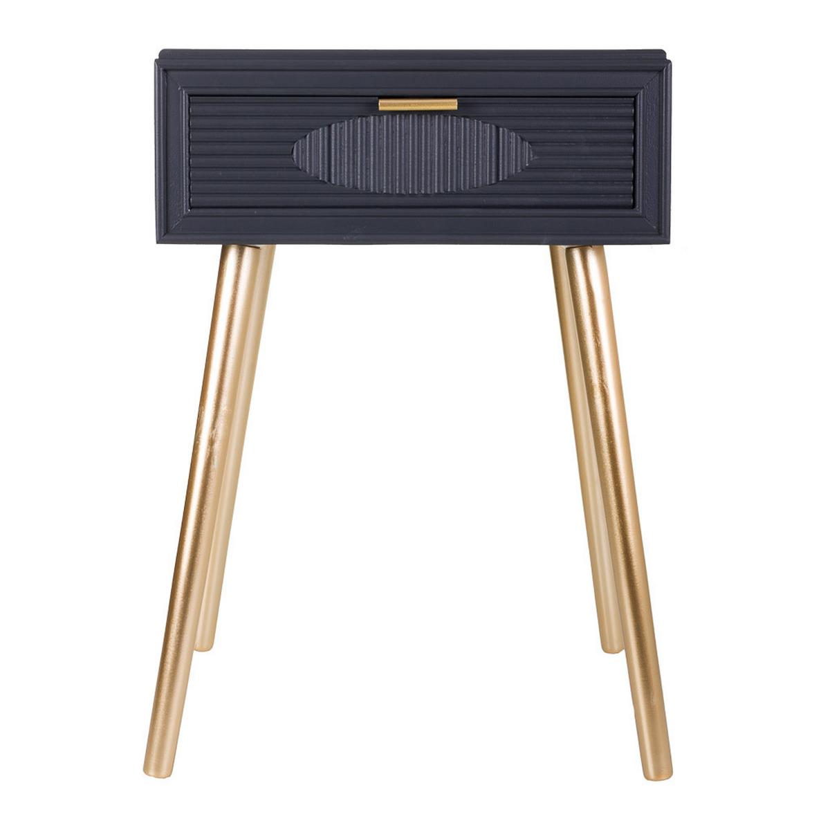 NACHTTISCH aus Holz, grau, 47x39x67cm - Grau, Holzwerkstoff (47/67/39cm) - Wanderlust