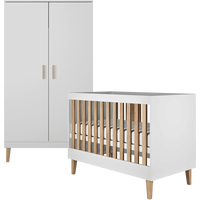 BABYZIMMER 2-teilig Kubi Weiß - Weiß, Holzwerkstoff (66/90/124cm) - Petits-meubles