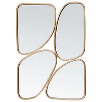 WANDSPIEGEL Gold Metall 70/100 cm Diancey - Goldfarben, Metall (70/100/3cm) - Beliani