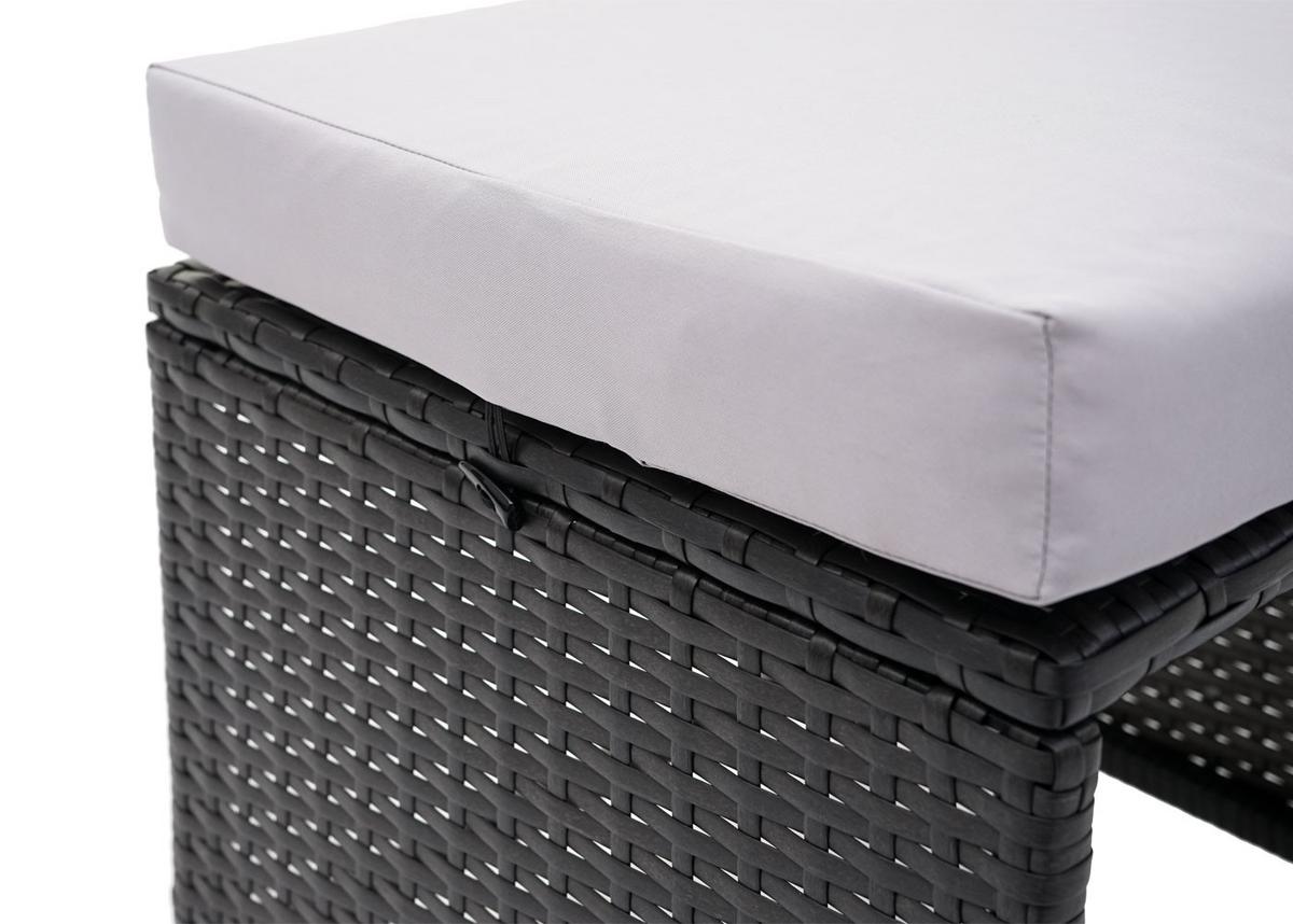 HOCKER Schwarz 2er-Set - Schwarz, Kunststoff (40/35/40cm) - MCW