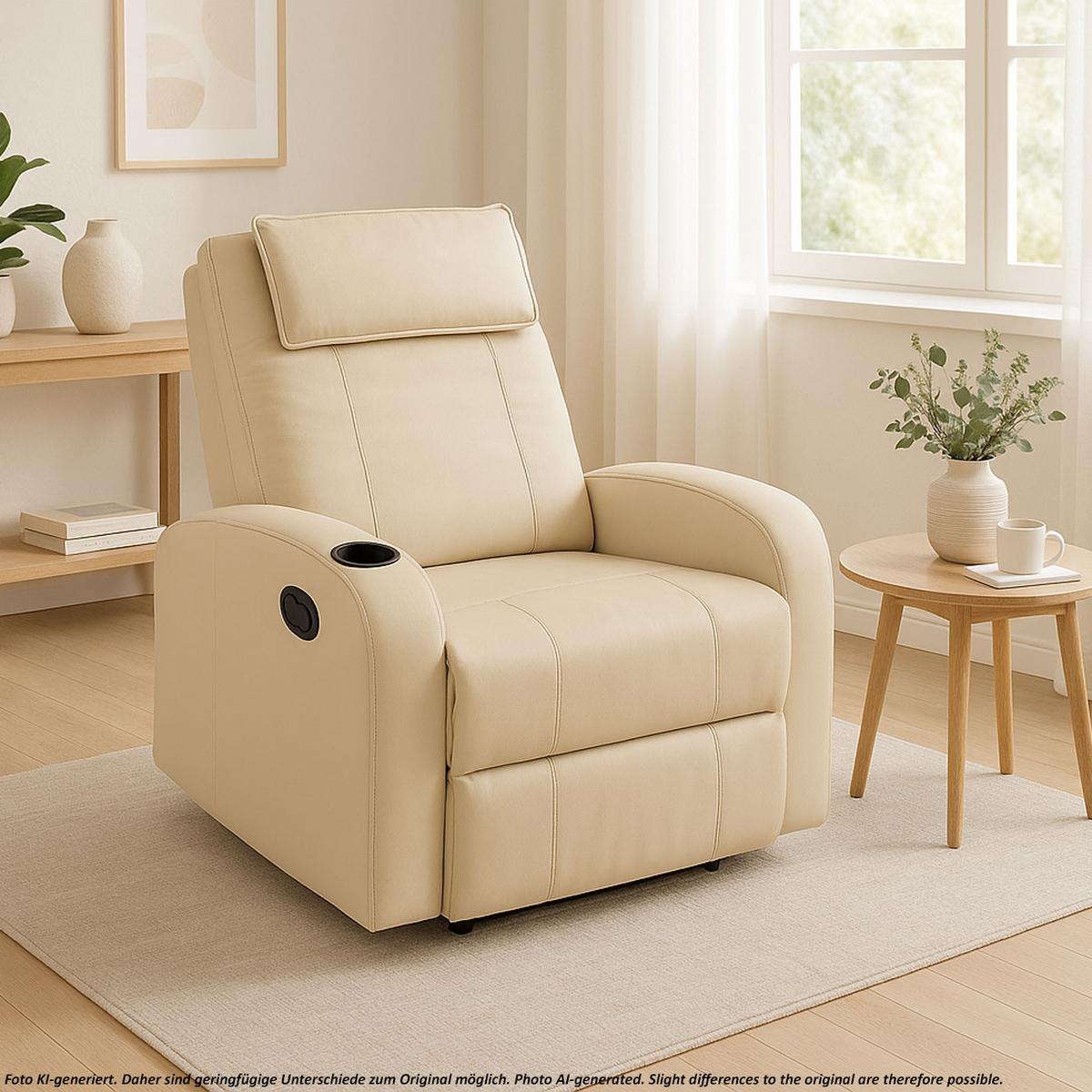 RELAXSESSEL Beige - Beige, Textil (76/99/96cm) - MCW