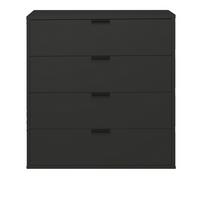 KOMMODE Erna 81x45x87 Anthrazit matt Lack - Anthrazit, Holzwerkstoff (81/87/45cm) - 58aufmkessel