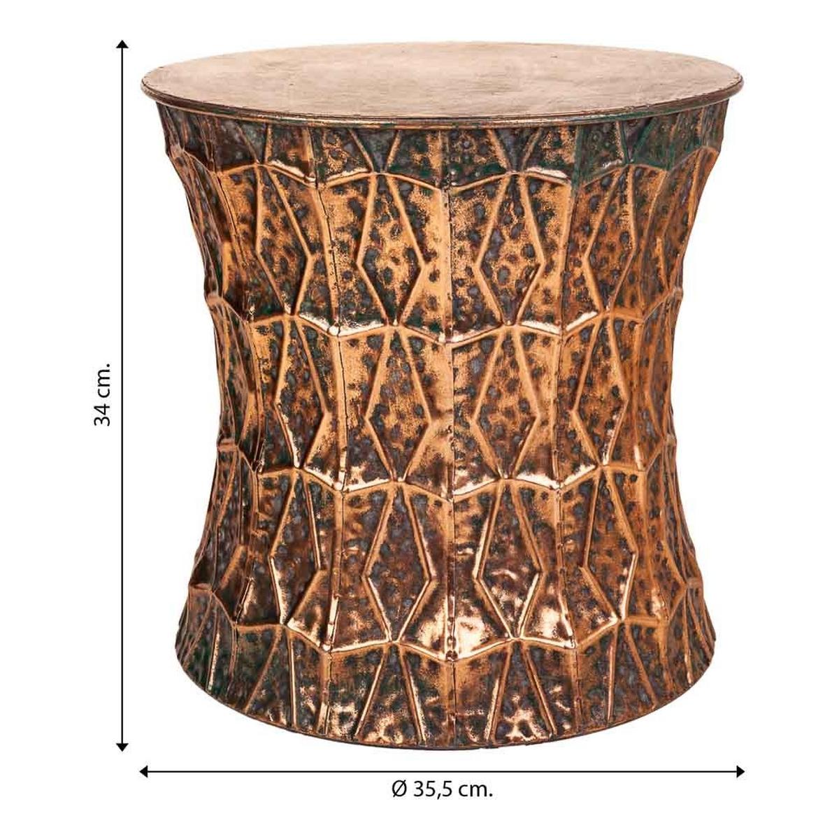 HOCKER aus Metall, golden, 36x34cm - Goldfarben, Metall (35.5/34/35.5cm) - Wanderlust