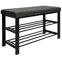 SCHUHREGAL mit 2 Ebenen, 32/81/46 cm, Grau - Grau, Kunststoff (32/46/81cm) - Dunedesign