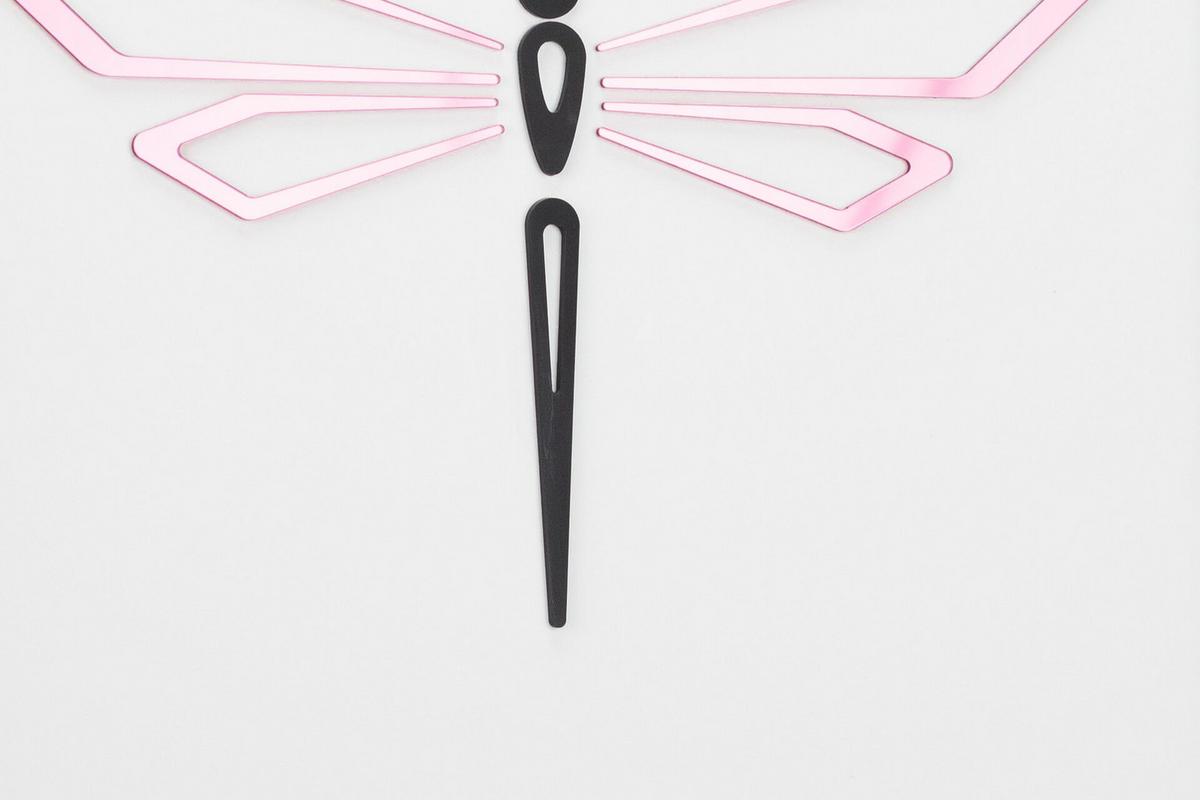 WANDBILD Rosa 40/60 cm - Pink/Schwarz, Glas (1/60cm) - KUNSTLOFT