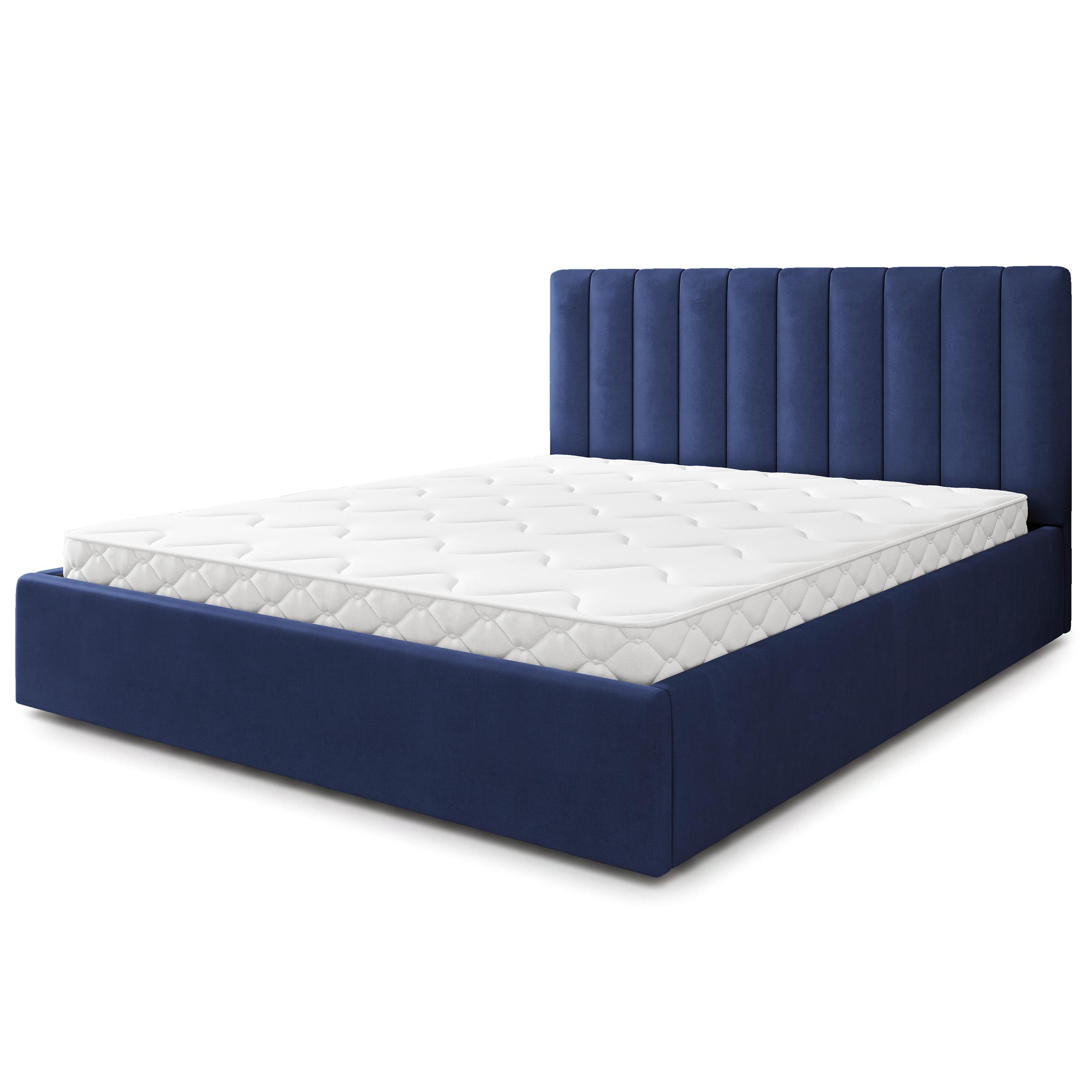 POLSTERBETT DEMERA MGV 200x200 cm mit Bettkästen - Blau - Blau, Holz (200/200cm) - MASSENO