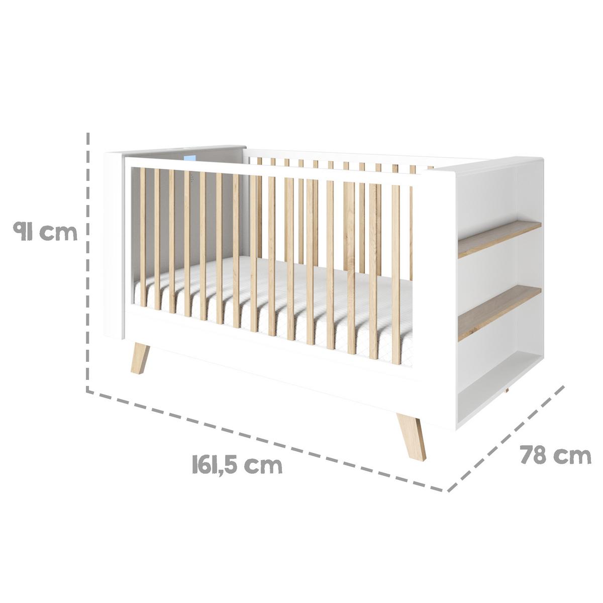 SMARTBETT All in one 70 x 140 cm - Weiß, Holz/Holzwerkstoff (70/140cm) - Roba