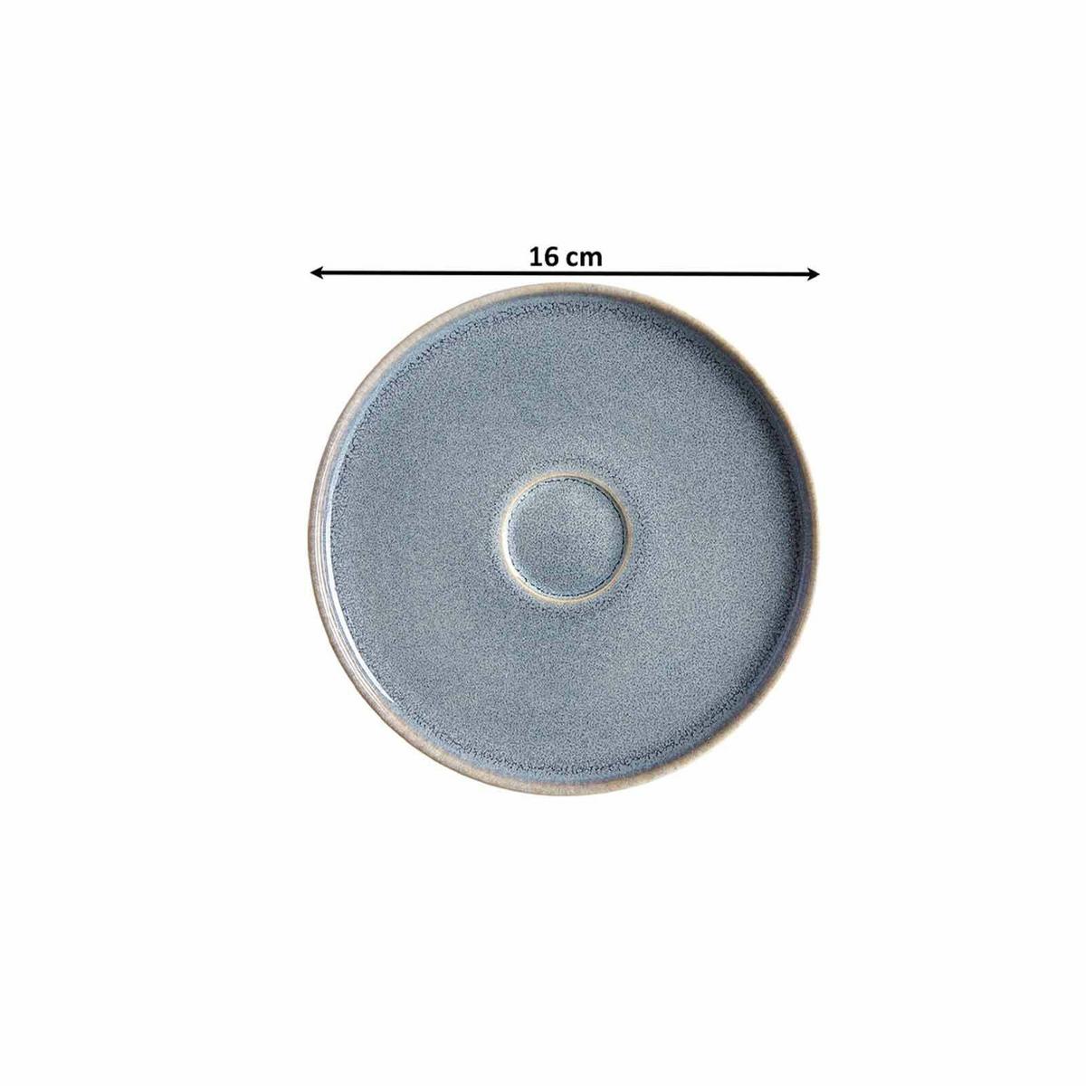 KAFFEEUNTERTASSEN Skagen Stone grau ø 16 cm 6er Set - Grau, Keramik (16cm) - Ritzenhoff Breker