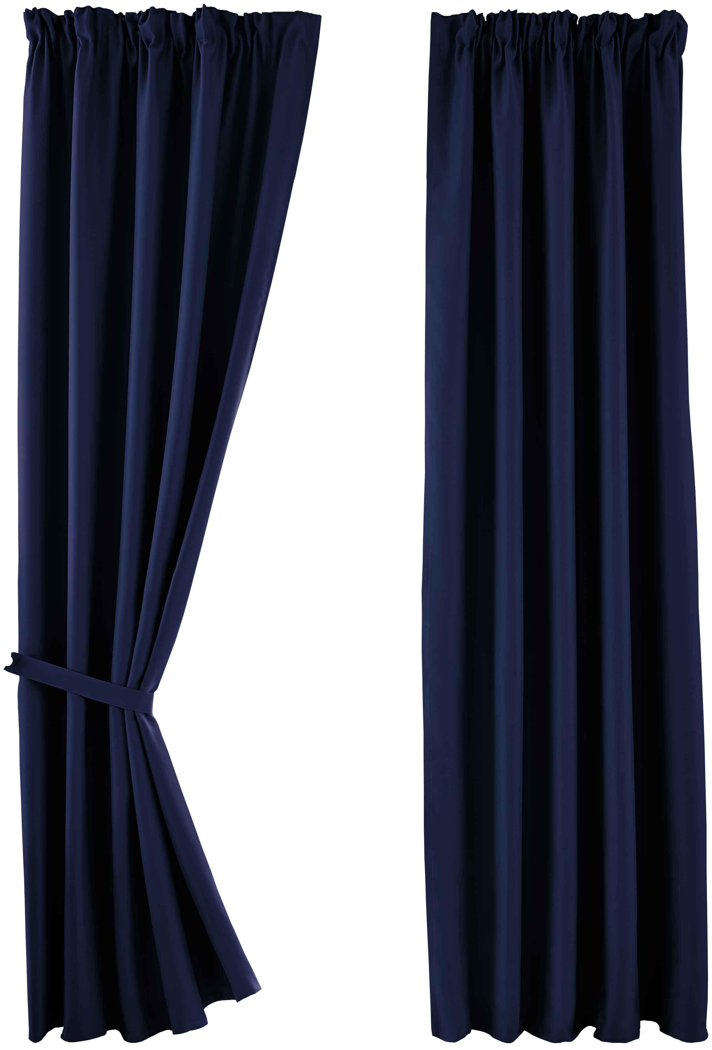 VORHANG 2ER SET NEWYORK HxB 245x140 cm Blau - Blau, Textil (140/245cm) - Gardinenbox