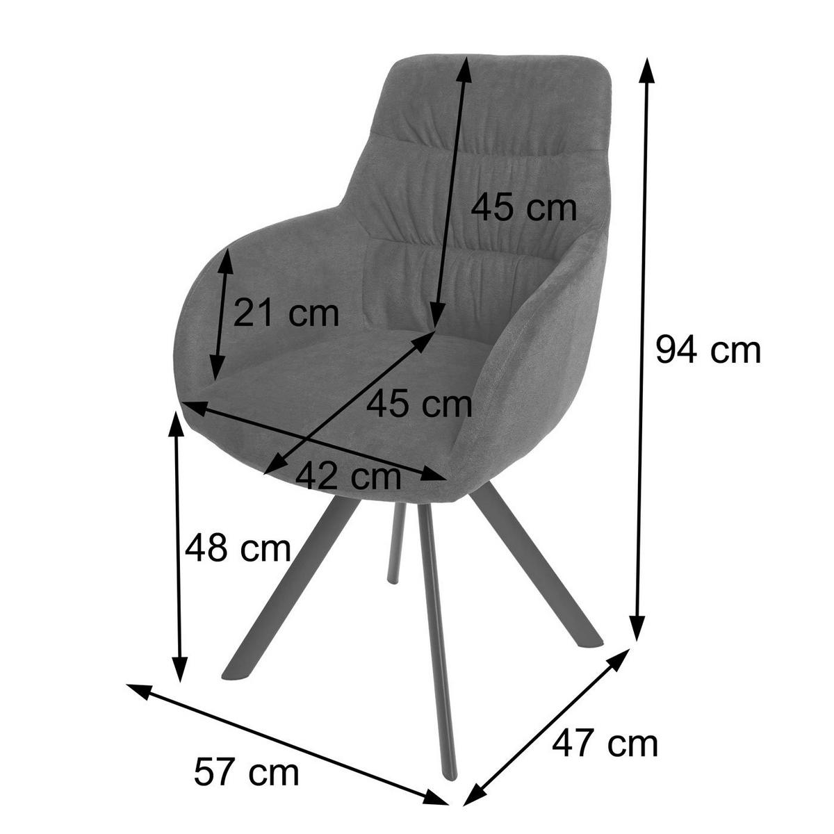 ESSZIMMERSTUHL Cremeweiß - Beige/Weiß, Textil (57/94/47cm) - MCW