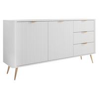 KOMBIKOMMODE Lante 2D3S - Goldfarben/Weiß, Holzwerkstoff/Metall (164/82/38cm) - MIRJAN24